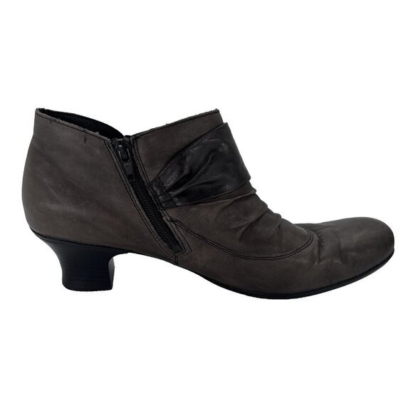 Rieker Sally Brown Leather Dress 56956 Size 13 Gray Ankle boot, witchy boot - Picture 6 of 16